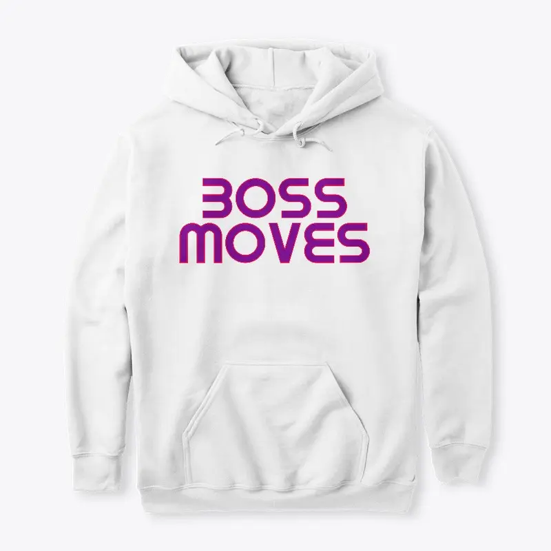 Boss Moves White &amp; Purple Hoodie